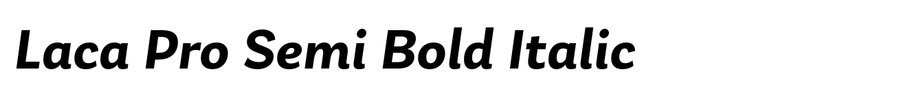 Laca Pro Semi Bold Italic